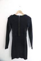 Vintage womens black shoulder french connection wedding dress size 10