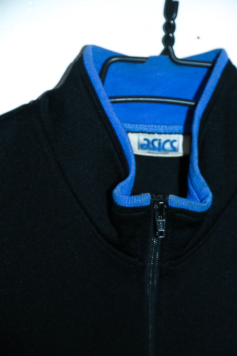 Vintage women Asics navy fleece full zip high neck jacket XS/S|L25 W20|SKU 6690