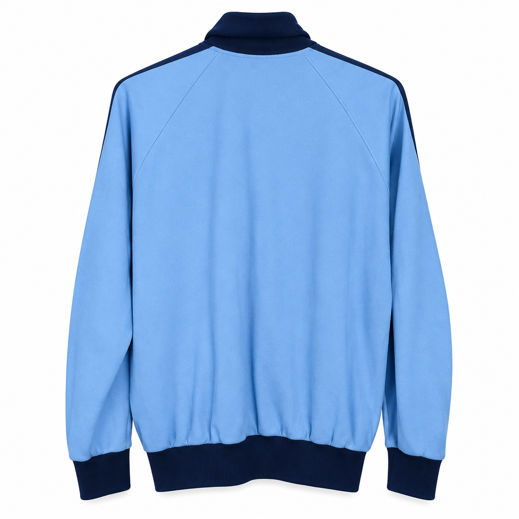Vintage unisex Grasshopper zipper high neck blue track jacket M/L|L30 W23|SKU 6692