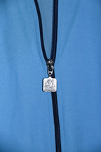 Vintage unisex Grasshopper zipper high neck blue track jacket M/L|L30 W23|SKU 6692