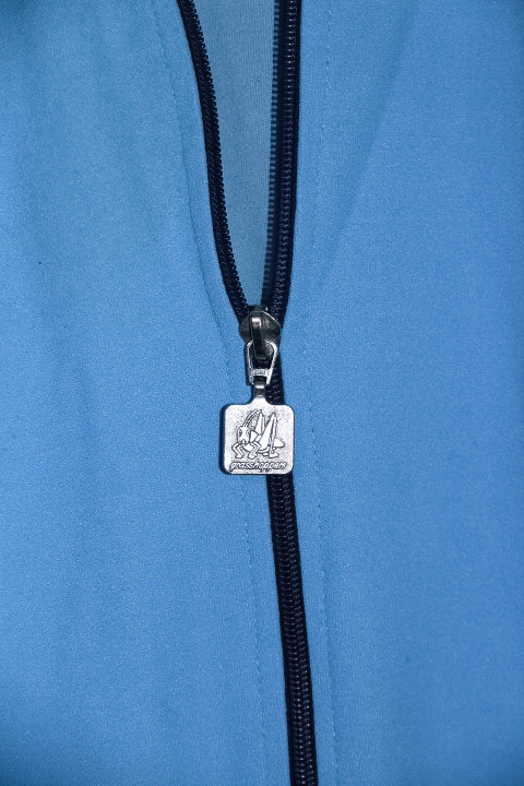 Vintage unisex Grasshopper zipper high neck blue track jacket M/L|L30 W23|SKU 6692