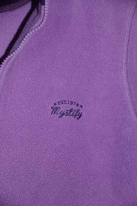 Vintage women Mystify purple fleece zipper windbreaker 90's jacket S|L27W19|SKU 6693
