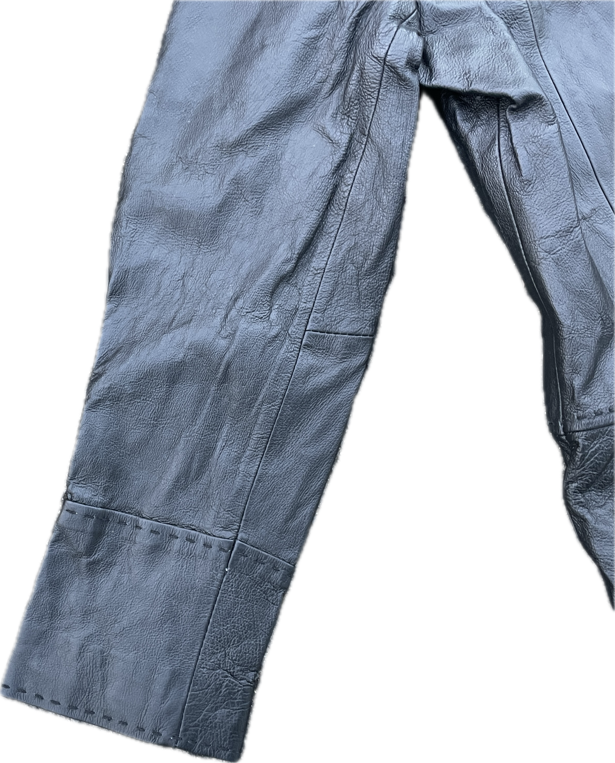 90's Deadstock Y2K Black Leather Stiche Coat Jacket, Vintage Goth Buffy Grunge Black Leather Coat, Size S  L/ xl  L 35 W 23 SKU 5307