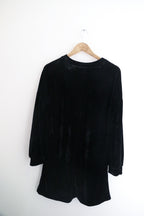 Vintage black womens short scuba dress with flounce size 8