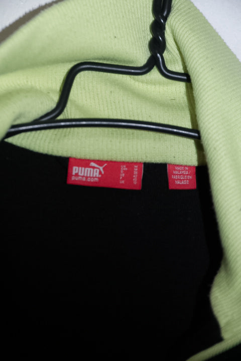 Vintage women Puma black colorblock zipper track top in M|L27 W18|SKU 6694