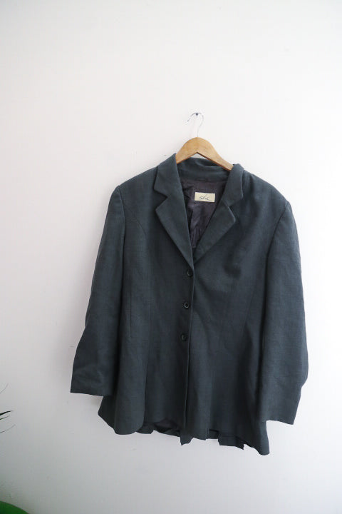 Vintage She italian womens grey large blazers