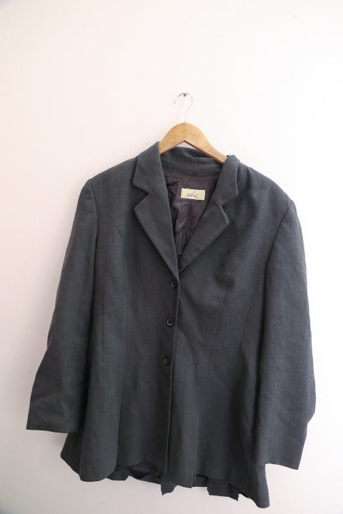 Vintage She italian womens grey large blazers