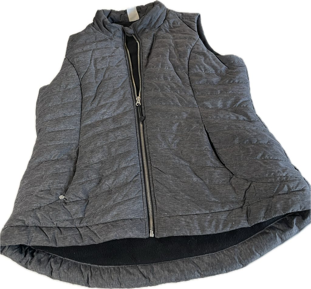   Quilted Grey Vest Coats Jackets   for Women