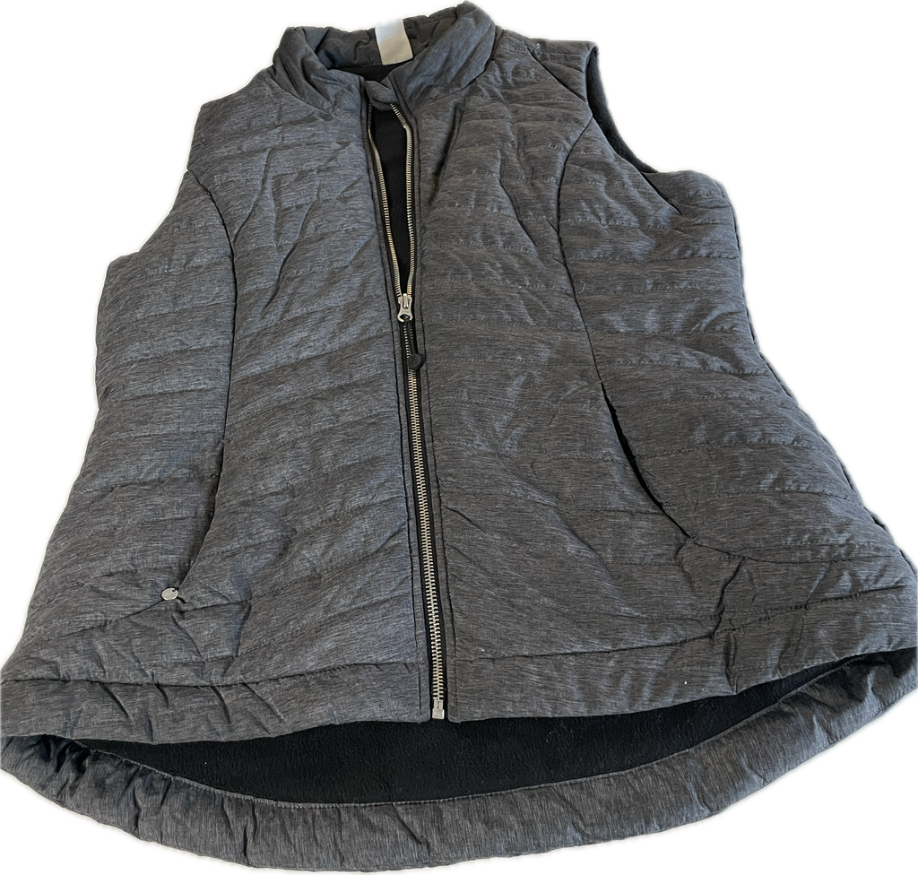   Quilted Grey Vest Coats Jackets   for Women