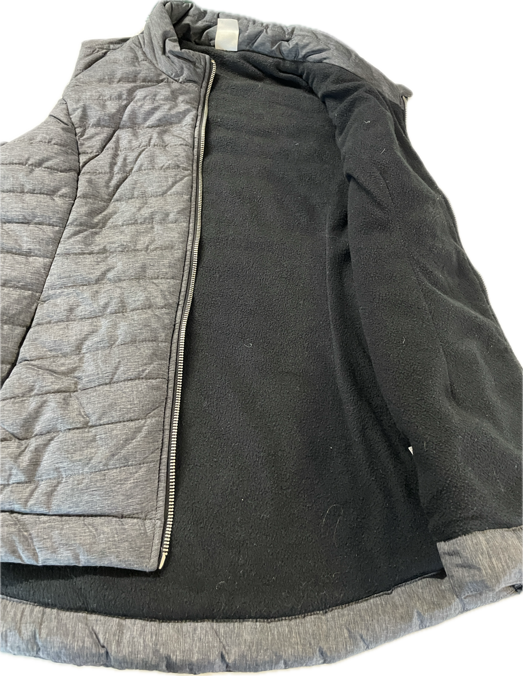 Quilted Grey Vest Coats Jackets   for Women L 31 W 21 SKU 5310