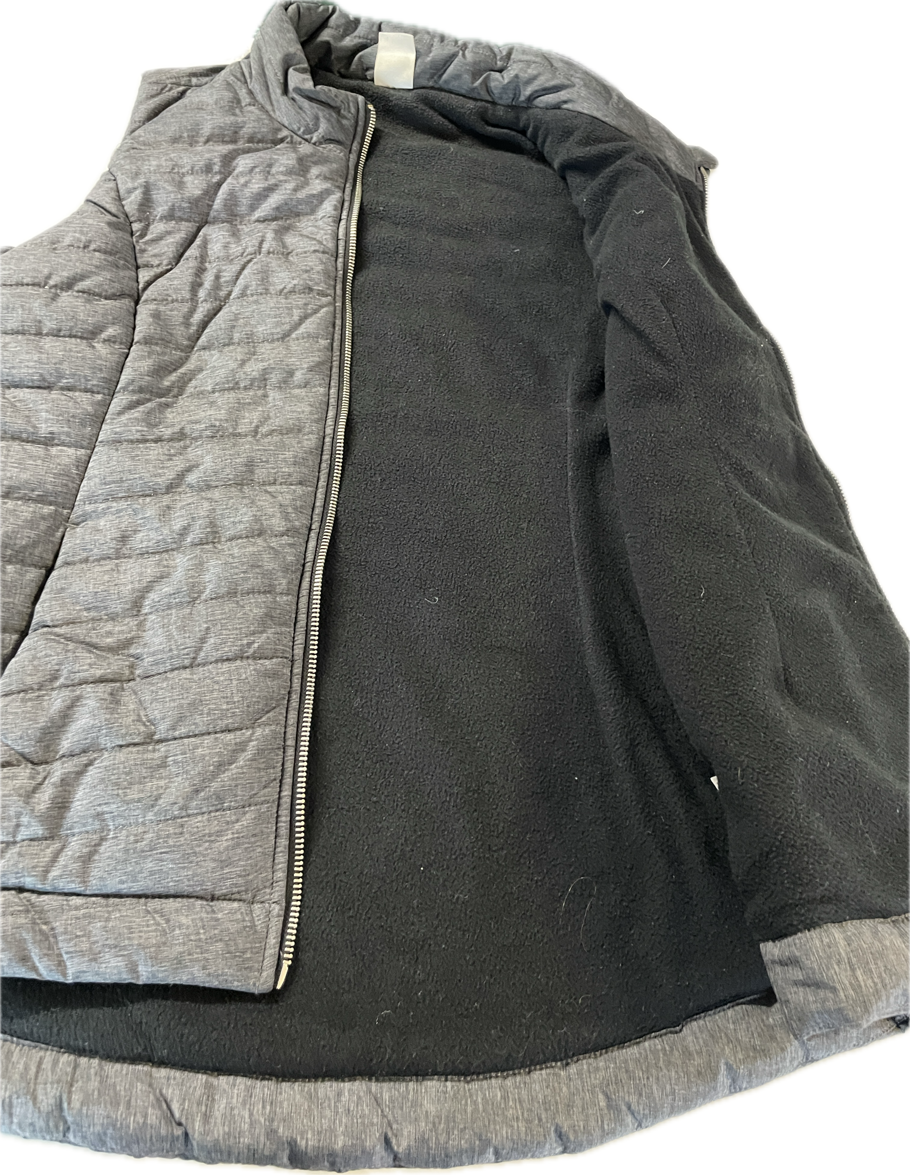 Quilted Grey Vest Coats Jackets   for Women L 31 W 21 SKU 5310