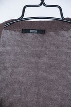 Vintage women Mark & Spencers brown open front sleeveless sweater UK 10|L34 W17|SKU 6699