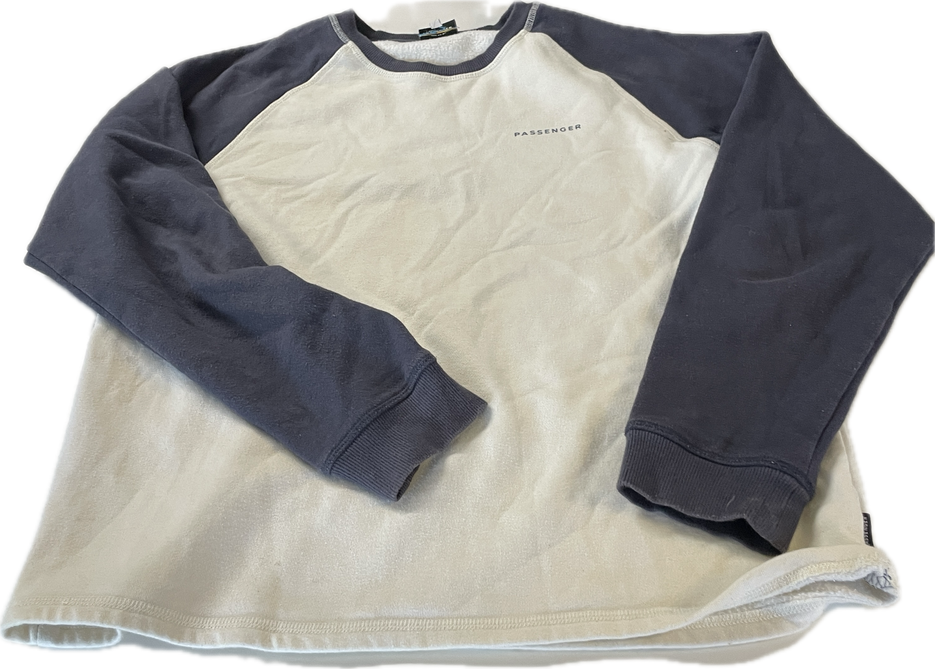 Vintage chunky wool jacket  thick wool full zipper blue sweater size Medium L 30 W 20 SKU 5311