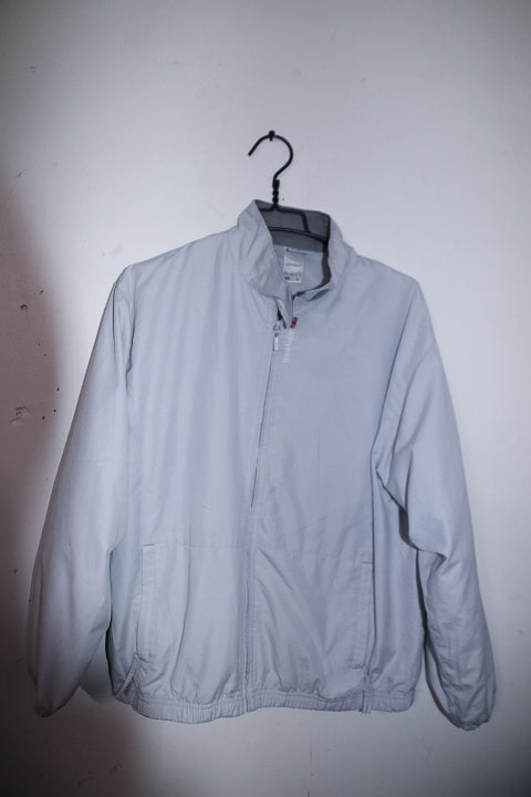Vintage grey women Reebok full zip high neck wind breaker track top L|L28 W22|SKU 6704