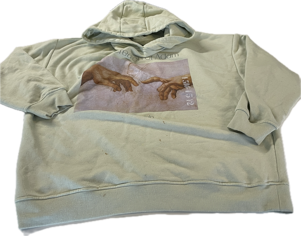 Green Creation of Adam Art Hoodie