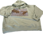 Green Creation of Adam Art Hoodie