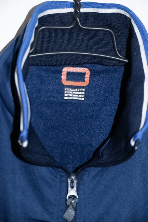 Vintage men Stanno blue full zip wind breaker track top M|L31 W21|SKU 6705