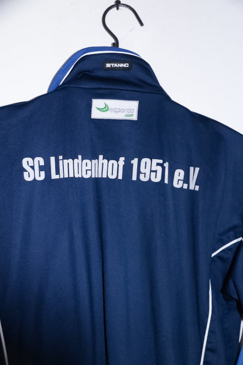 Vintage men Stanno blue full zip wind breaker track top M|L31 W21|SKU 6705