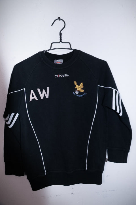 Vintage kid 9-10yrs Black Belverde FC O'neill sweatshirt |L24 W19|SKU 6706