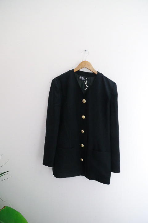 Vintage Pink black large giselle sweater blazer for women