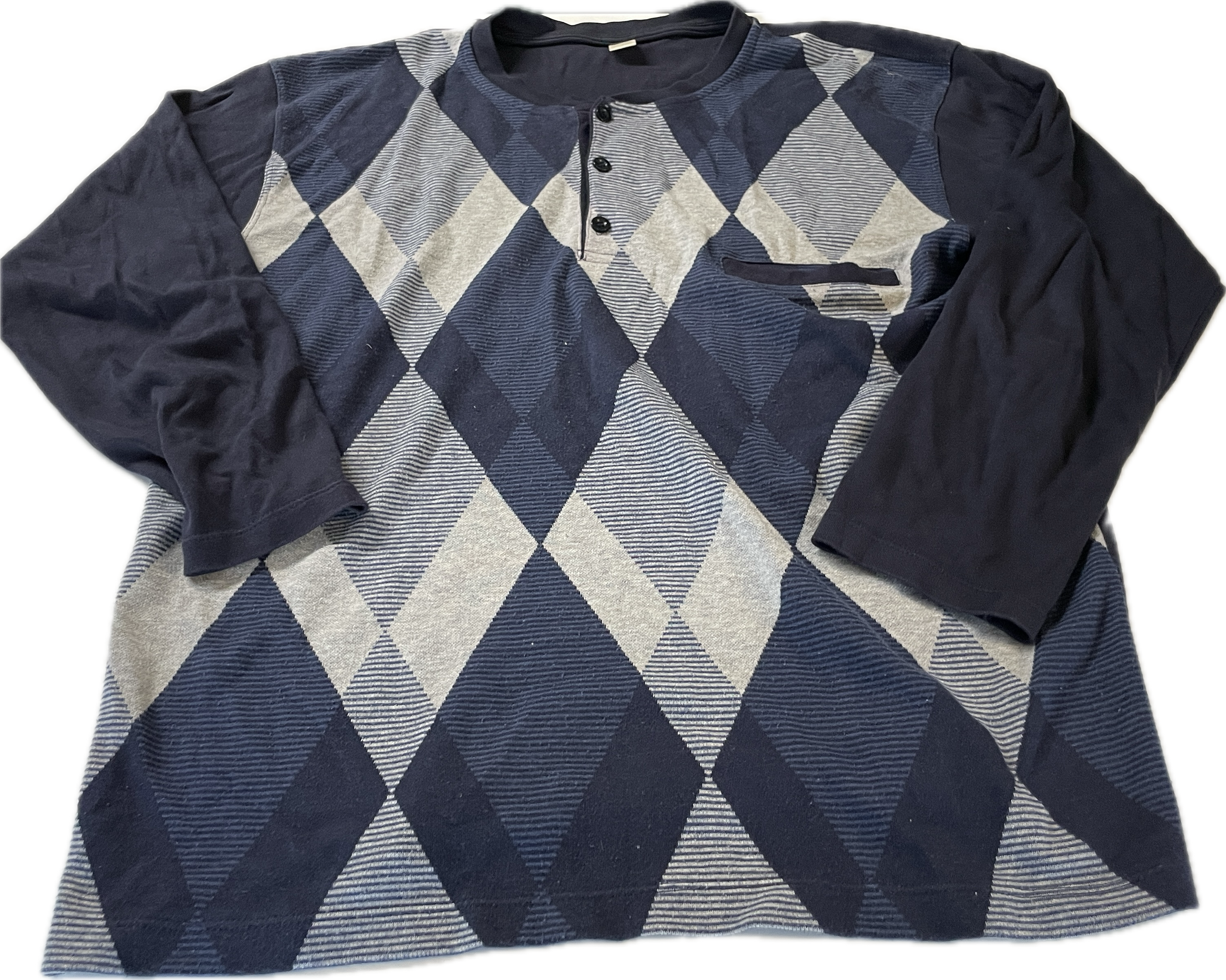 Vintage 80s 90s Navy Sweater Sweatshirt Long Sleeve Polo Shirt