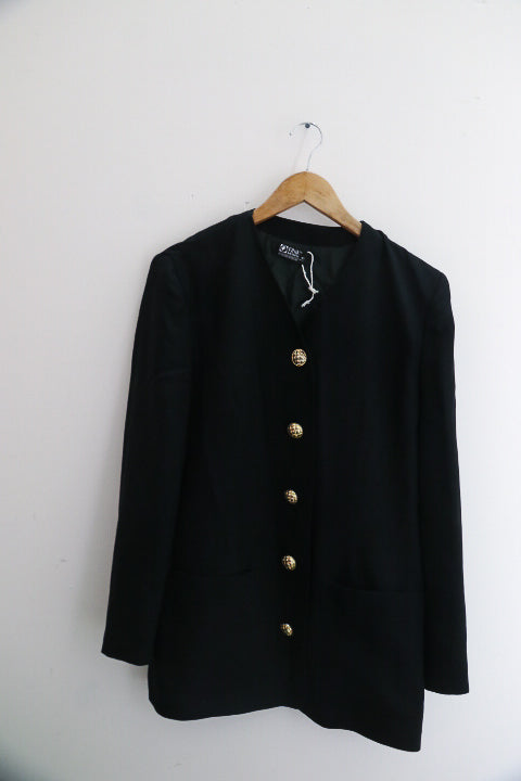 Vintage Pink black large giselle sweater blazer for women