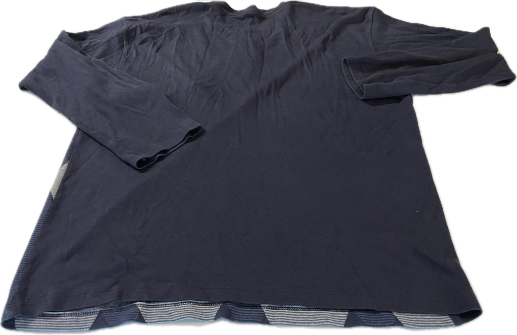 Vintage 80s 90s Navy Sweater Sweatshirt Long Sleeve Polo Shirt