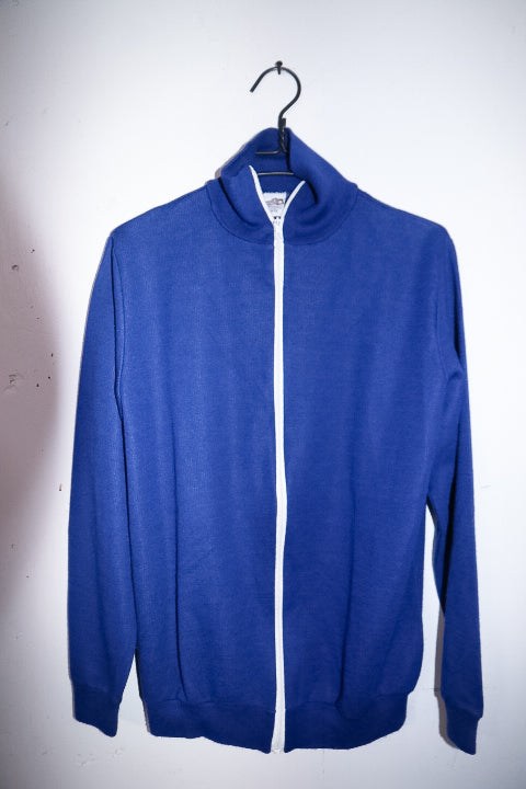 Vintage men Champs oversize blue full zip high neck sweater L|L32 W21|SKU 6708