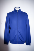 Vintage men Champs oversize blue full zip high neck sweater L|L32 W21|SKU 6708