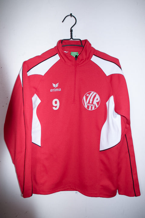 Vintage men Erima VFR Osterode red sport zipper track top in M|L29 W20|SKU 6709