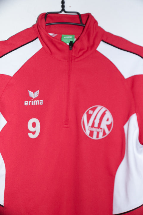 Vintage men Erima VFR Osterode red sport zipper track top in M|L29 W20|SKU 6709