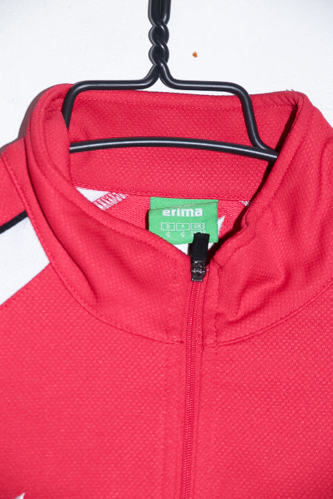 Vintage men Erima VFR Osterode red sport zipper track top in M|L29 W20|SKU 6709