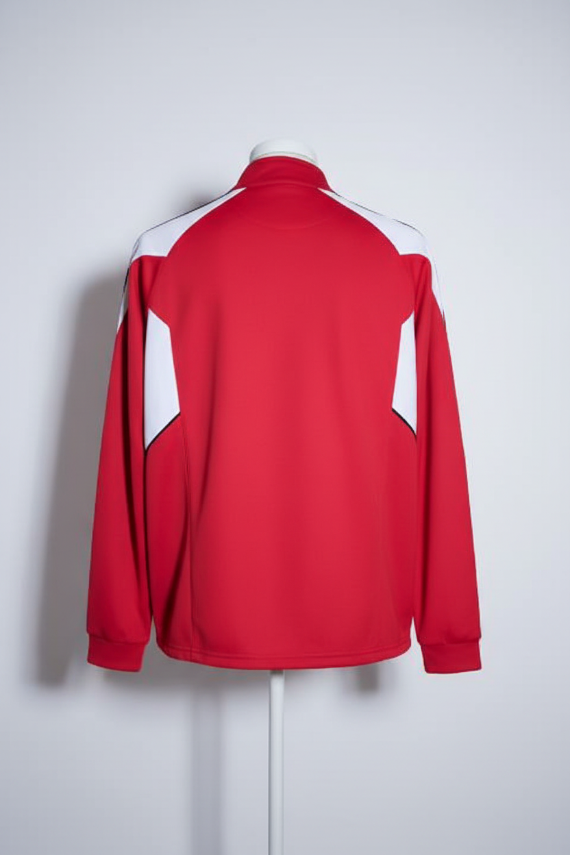 Vintage men Erima VFR Osterode red sport zipper track top in M|L29 W20|SKU 6709