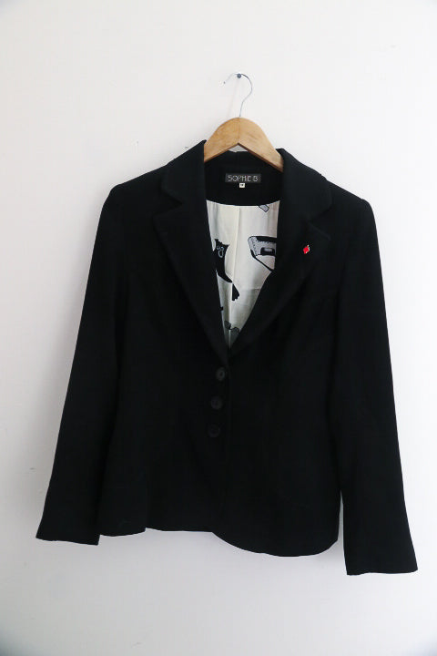 vintage Sophie B black womens blazers size 12