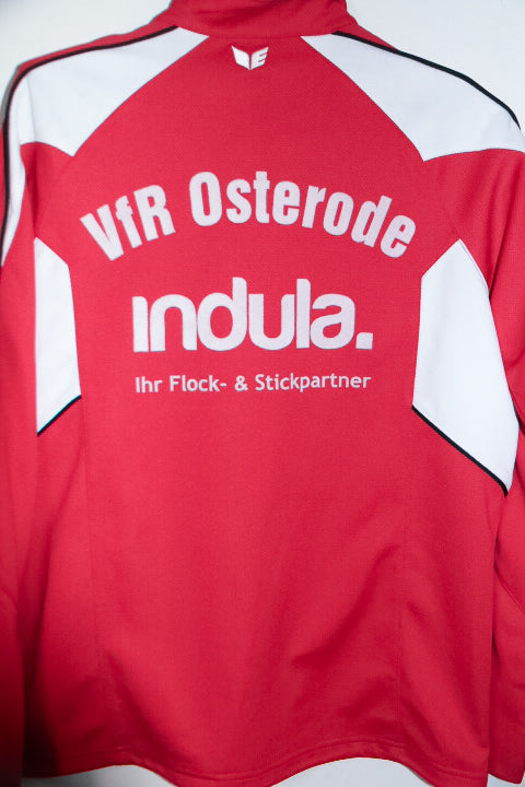 Vintage men Erima VFR Osterode red sport zipper track top in M|L29 W20|SKU 6709