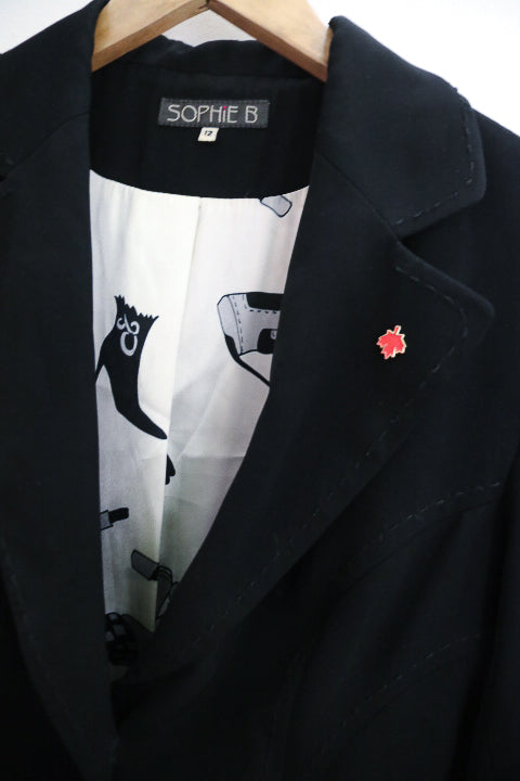 vintage Sophie B black womens blazers size 12
