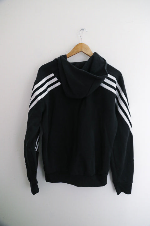 Vintage adidas black Men's Future Icons small Full Zip Hoodie
