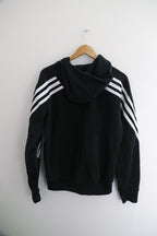 Vintage adidas black Men's Future Icons small Full Zip Hoodie