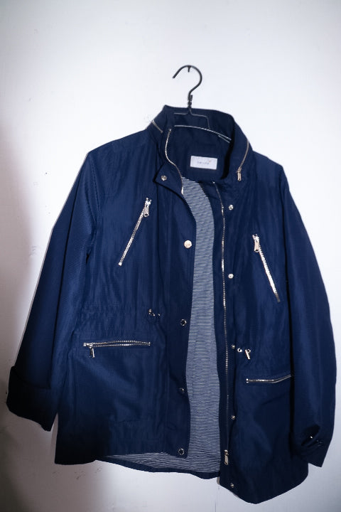 Vintage per una Womens navy zipper rain Jacket  L|L34 W19|SKU 6713