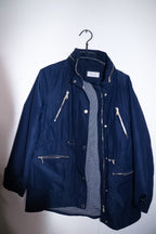Vintage per una Womens navy zipper rain Jacket  L|L34 W19|SKU 6713