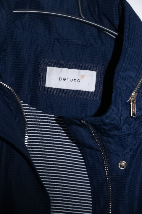 Vintage per una Womens navy zipper rain Jacket  L|L34 W19|SKU 6713