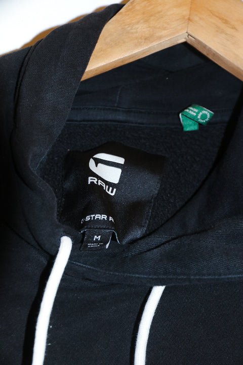 vintage G-star raw medium fleece black unisex hoodie