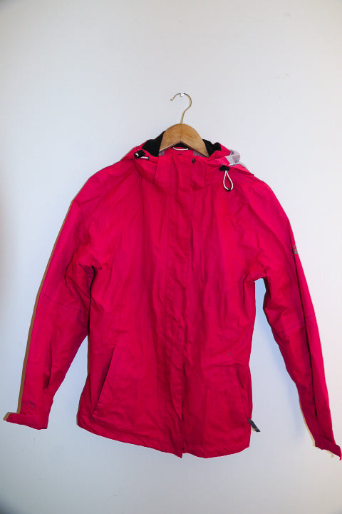 Vintage pink waterproof medium rain jacket hoodie