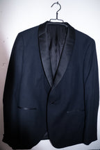 Vintage men Skopes grey checked tailored fit one piece single breasted blazer 2XL|L34W22|SKU 6715