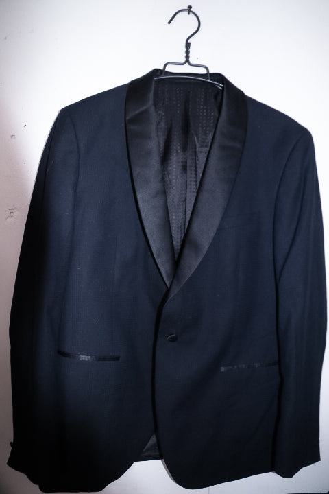 Vintage men Skopes grey checked tailored fit one piece single breasted blazer 2XL|L34W22|SKU 6715