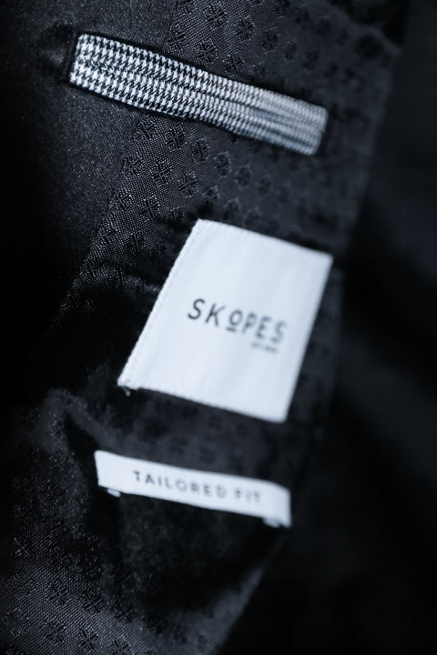 Vintage men Skopes grey checked tailored fit one piece single breasted blazer 2XL|L34W22|SKU 6715