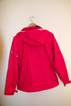 Vintage pink waterproof medium rain jacket hoodie