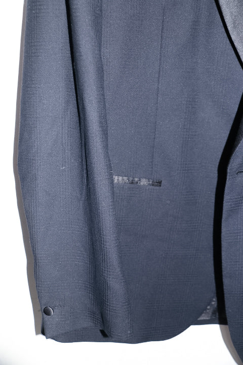 Vintage men Skopes grey checked tailored fit one piece single breasted blazer 2XL|L34W22|SKU 6715