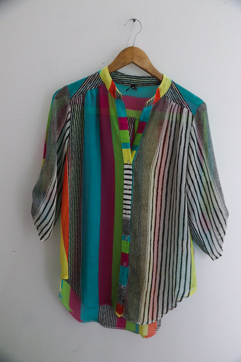 Vintage Multicoloured womens medium short sleeve shirt
