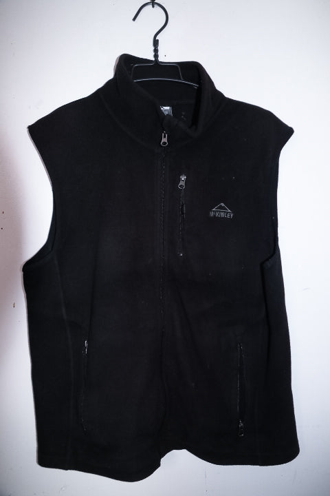 Vintage men brown Mckinley fleece full zip sleeveless jacket in M|L30 W21|SKU 6716